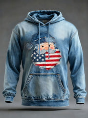 Men's Santa Claus Print Casual Hoodie