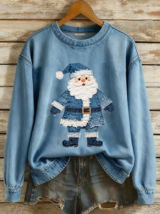 Women's Santa Claus Print Casual Sweatshirt