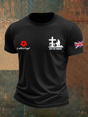 Men's british veteran imitation cotton short-sleeved T-shirt