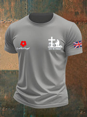 Men's british veteran imitation cotton short-sleeved T-shirt
