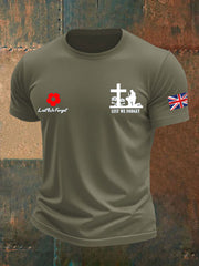 Men's british veteran imitation cotton short-sleeved T-shirt