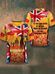Men's Remembrance Day Lest We Forget Short Sleeves T-shirt