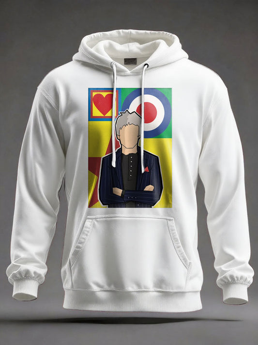Unisex UK Mods Music Lover Printed Hoodie