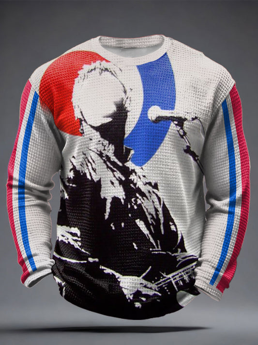 Men's Modfather UK Music Mods Lover Printed Waffle Tops