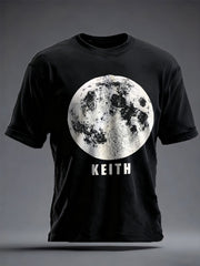 Men's UK Mod Music Lover Moon Printed T-shirt