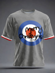 Unisex UK Mod Music Lover Christmas Printed T-shirt